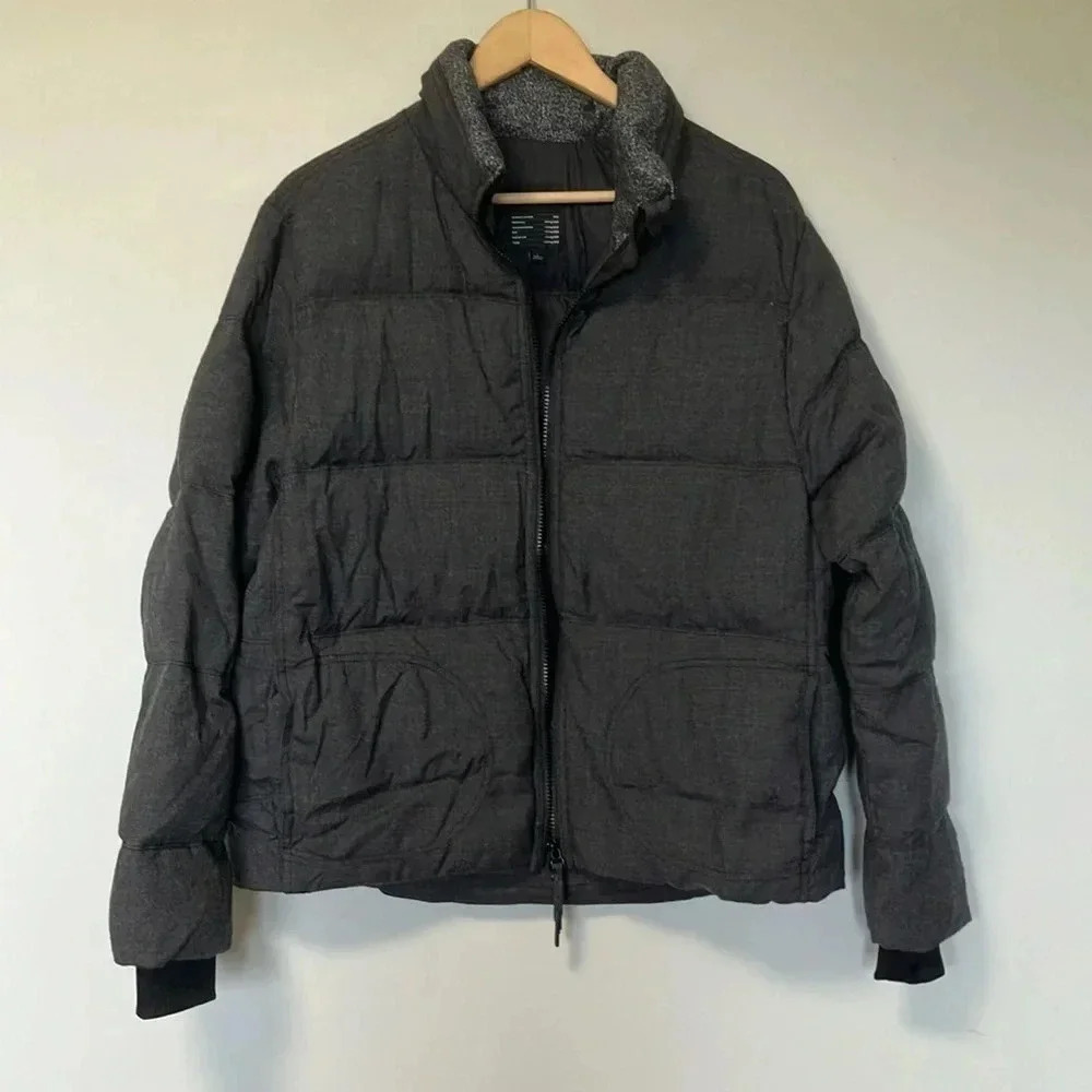 Allbirds grey merino wool trino puffer jacket